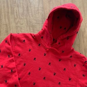 Rare Supreme Playboy Hooded sweatshirt sz Xl